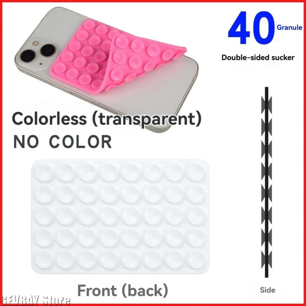 Silicone Suction Cup Phone Stand with Strong Double-sided No-hand Grip, Video Fixing Pad, Silicone Rubber Suctionsilicone Case