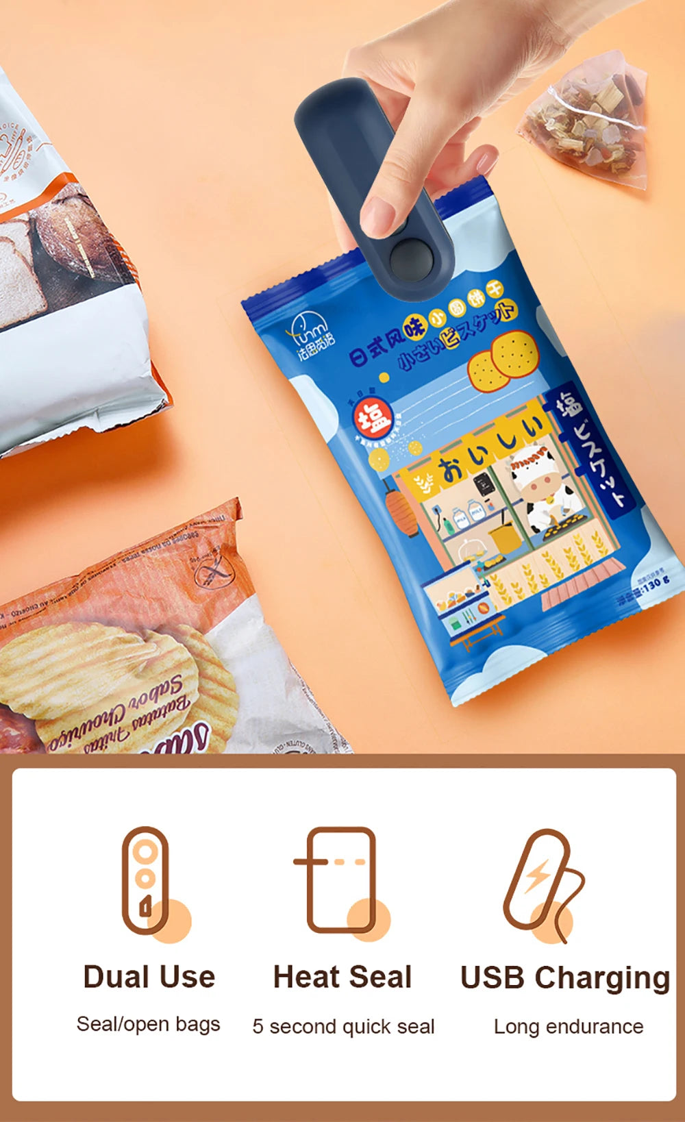 FreshLock™ - 2-in-1 Mini Bag Sealer