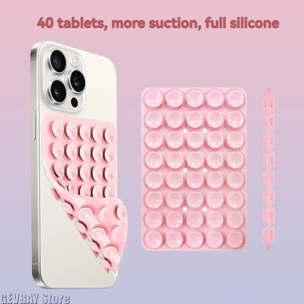 Silicone Suction Cup Phone Stand with Strong Double-sided No-hand Grip, Video Fixing Pad, Silicone Rubber Suctionsilicone Case